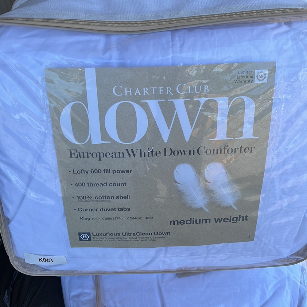- Charter Club down comforter king